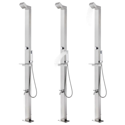 Garden Shower 220 cm Stainless Steel