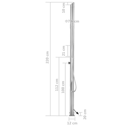 Garden Shower 220 cm Stainless Steel
