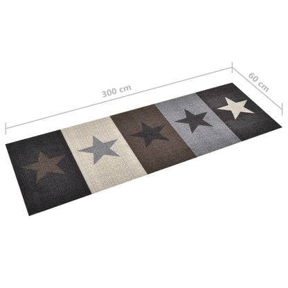 Kitchen Carpet Washable Stars 60x300 cm