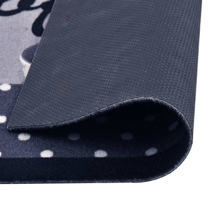 Kitchen Carpet Washable Coffee Blue 45x150 cm