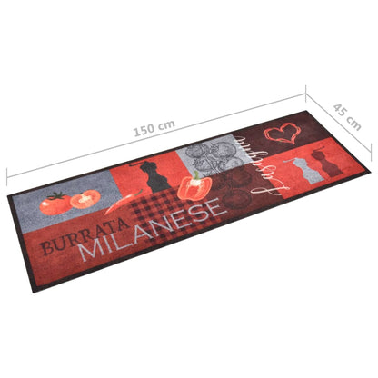 Kitchen Carpet Washable Tomatoes 45x150 cm
