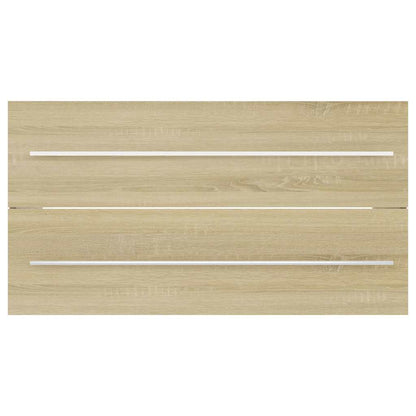 2 Piece Bathroom Furniture Set Sonoma Oak Engineered Wood