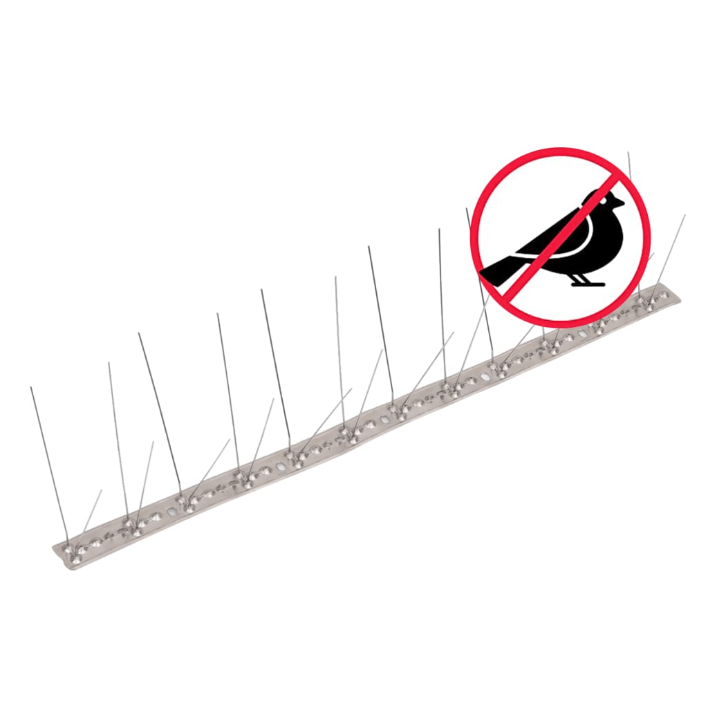 4-row Stainless Steel Bird & Pigeon Spikes Set of 20 10 m