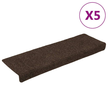 Stair Mats Self-adhesive 15 pcs 65x21x4 cm Brown Rectangular Edge