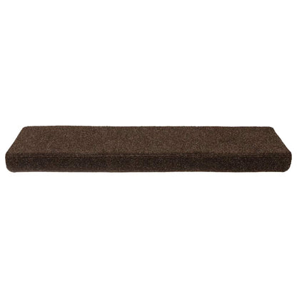 Stair Mats Self-adhesive 15 pcs 65x21x4 cm Brown Rectangular Edge