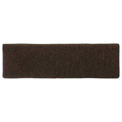 Stair Mats Self-adhesive 15 pcs 65x21x4 cm Brown Rectangular Edge