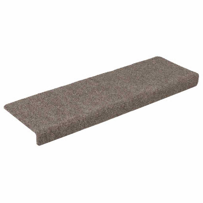 Stair Mats Self-adhesive 15 pcs 65x21x4 cm Beige Rectangular Edge
