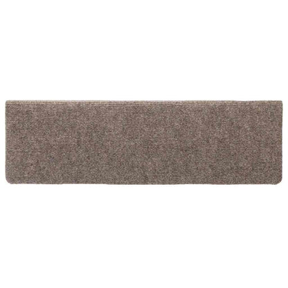 Stair Mats Self-adhesive 15 pcs 65x21x4 cm Beige Rectangular Edge