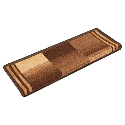Stair Mats Self-adhesive 15 pcs 65x21x4 cm Brown