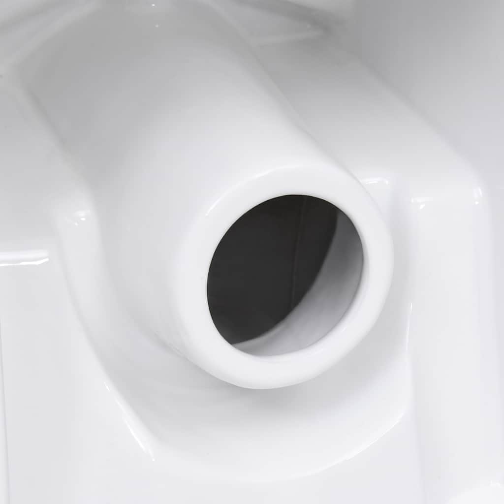 WC Ceramic Toilet Bathroom Round Toilet Bottom Water Flow White