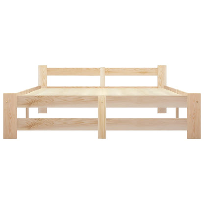 Bed Frame without Mattress Solid Pine Wood 120x200 cm