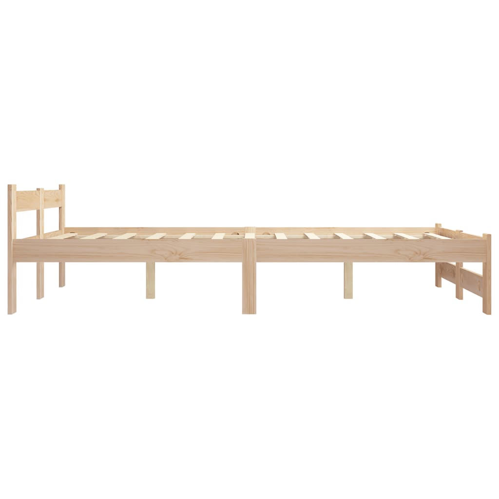 Bed Frame without Mattress Solid Pine Wood 140x200 cm