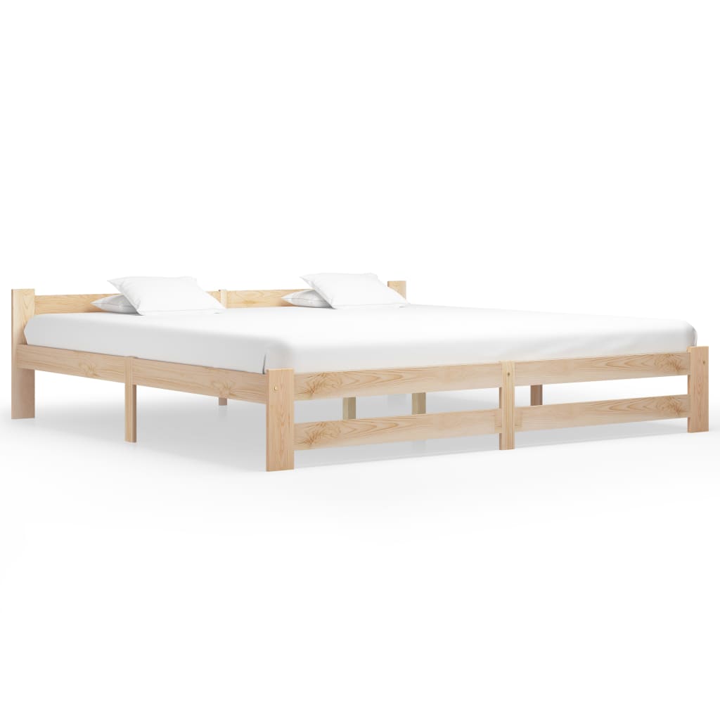 Bed Frame without Mattress Solid Pine Wood 200x200 cm