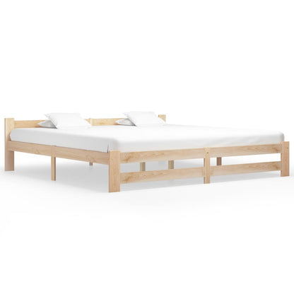 Bed Frame without Mattress Solid Pine Wood 200x200 cm