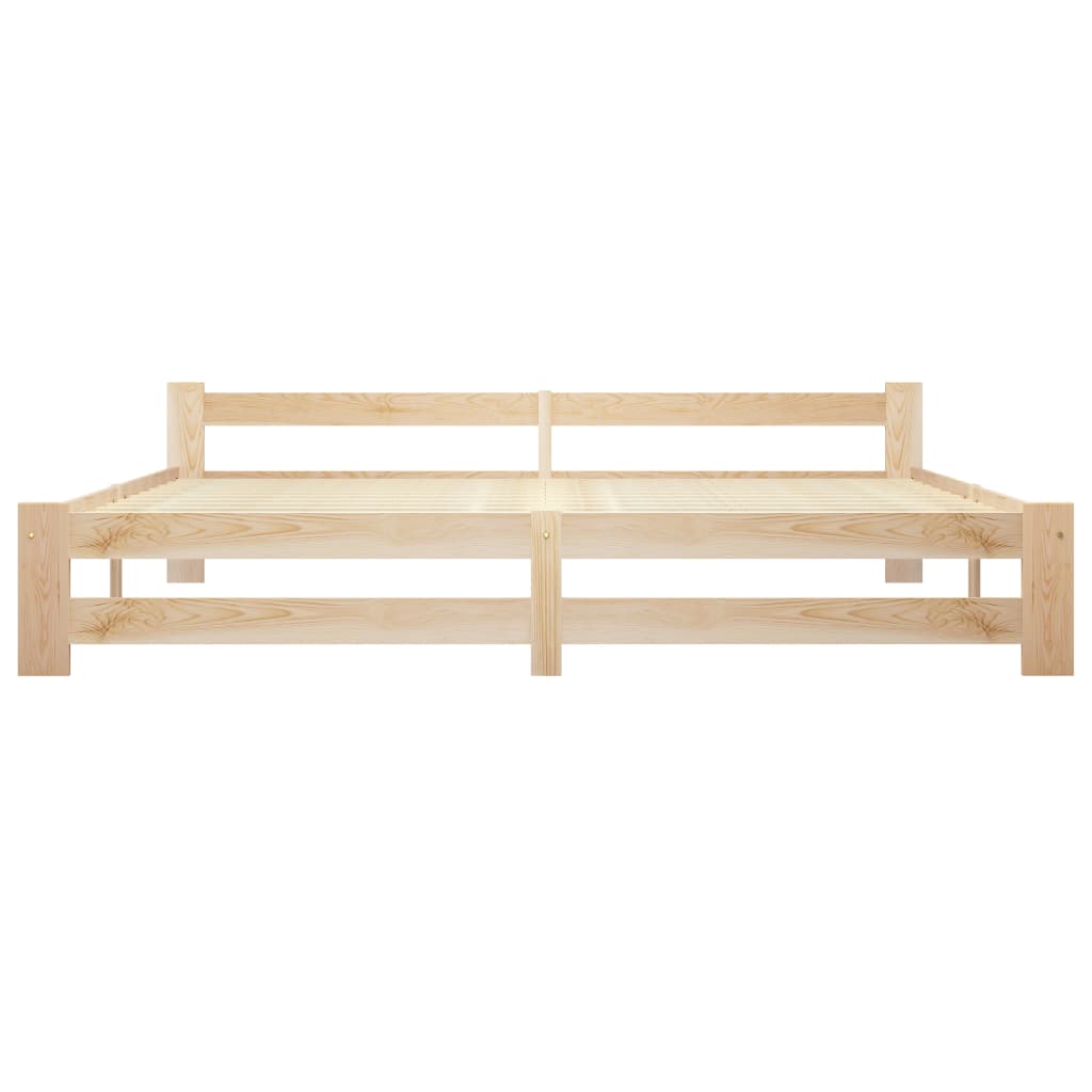 Bed Frame without Mattress Solid Pine Wood 200x200 cm