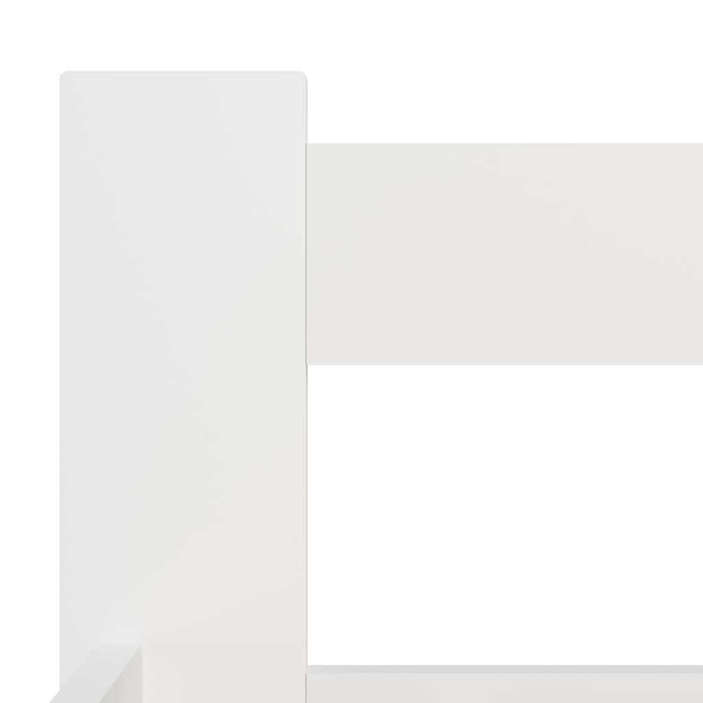 Bed Frame without Mattress White Solid Pine Wood 90x200 cm