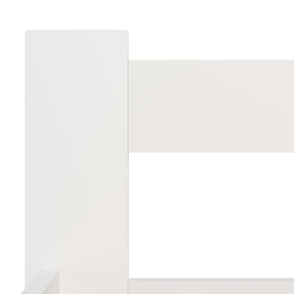 Bed Frame without Mattress White Solid Pine Wood 90x200 cm
