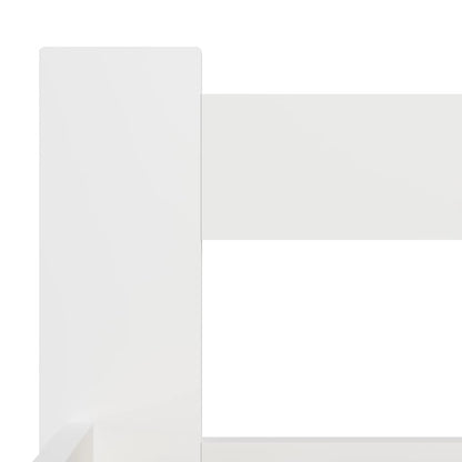 Bed Frame without Mattress White Solid Pine Wood 160x200 cm