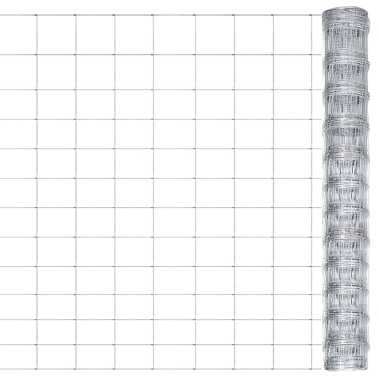 Garden Fence Galvanised Steel 50x1.25 m Silver