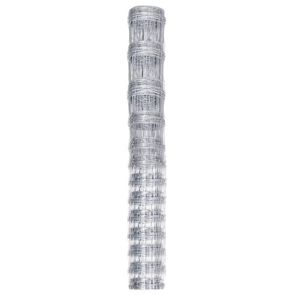 Garden Fence Galvanised Steel 50x1.5 m Silver