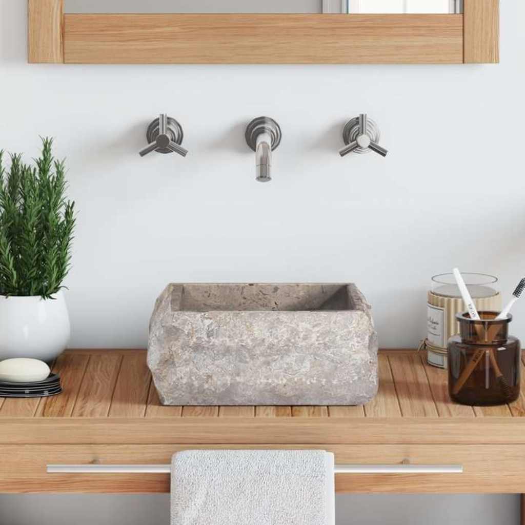 Sink Grey 30x30x13 cm Marble
