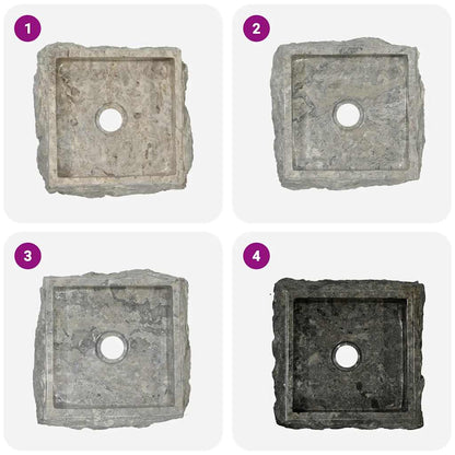 Sink Grey 30x30x13 cm Marble