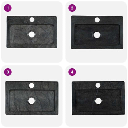 Sink Black 38x24x6.5 cm Marble