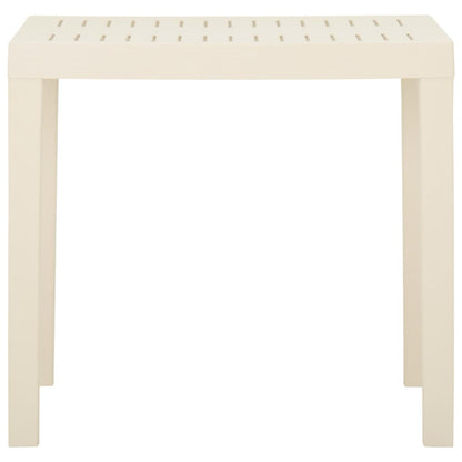 Garden Table White 79x65x72 cm Plastic