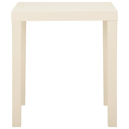 Garden Table White 79x65x72 cm Plastic