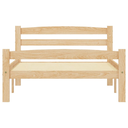 Bed Frame without Mattress Solid Pinewood 100x200 cm