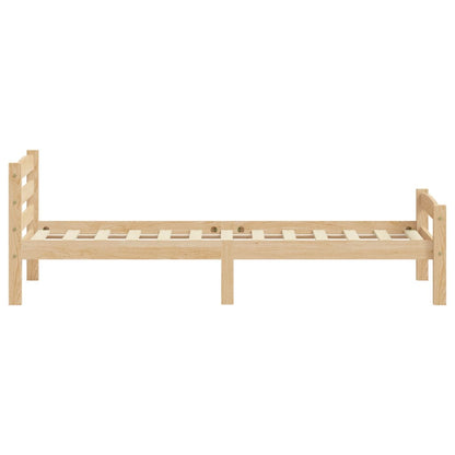 Bed Frame without Mattress Solid Pinewood 100x200 cm