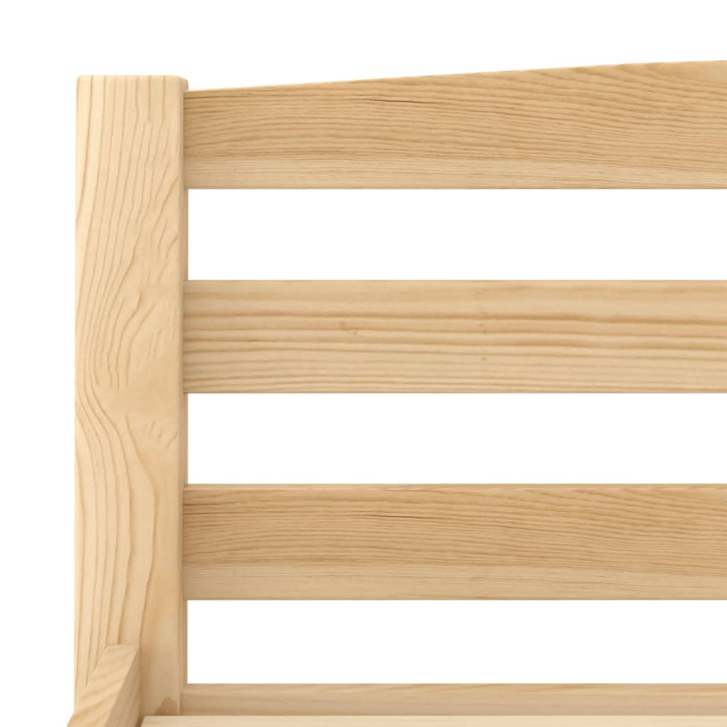 Bed Frame without Mattress Solid Pinewood 100x200 cm