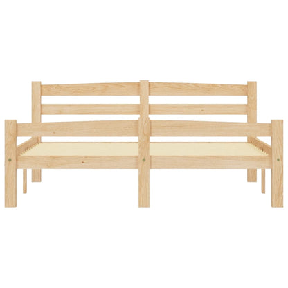 Bed Frame without Mattress Solid Pinewood 120x200 cm