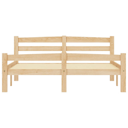 Bed Frame without Mattress Solid Pinewood 140x200 cm
