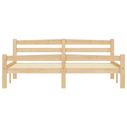 Bed Frame without Mattress Solid Pinewood 160x200 cm