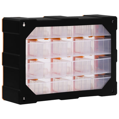 Multi-drawer Organiser with 16 Middle Drawers 52x16x37 cm