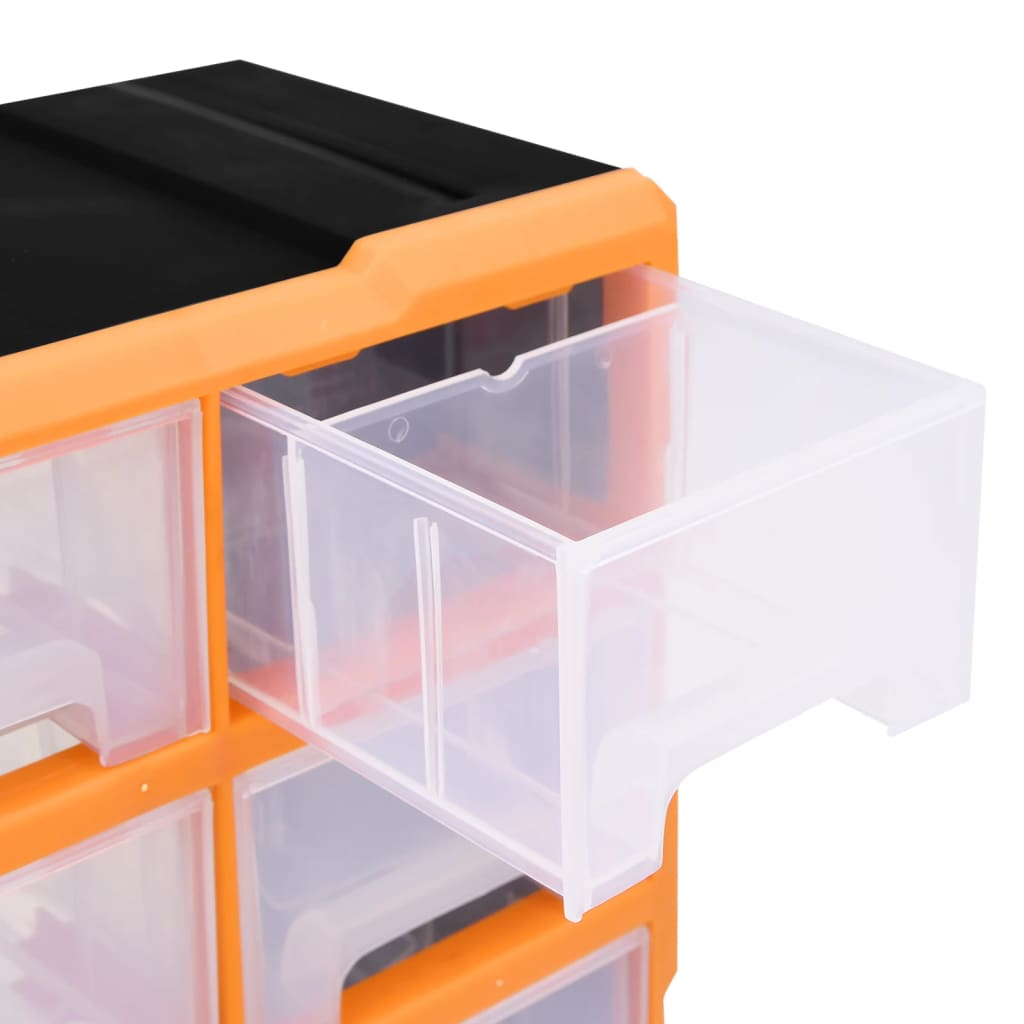 Multi-drawer Organiser with 16 Middle Drawers 52x16x37 cm