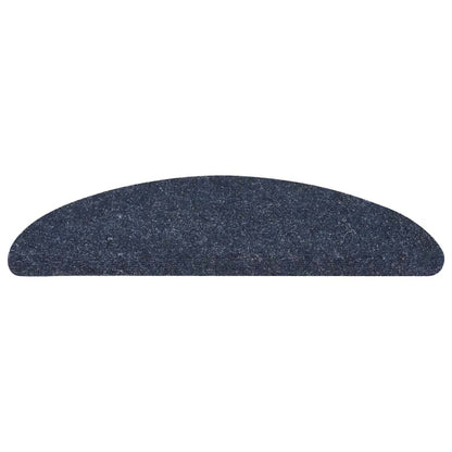 Stair Mats Self-adhesive 5 pcs 56x17x3 cm Blue Half Round
