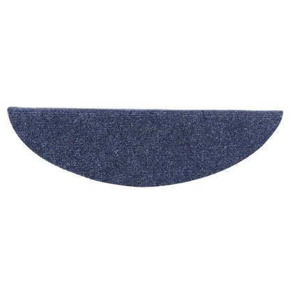 Stair Mats Self-adhesive 5 pcs 56x17x3 cm Blue Half Round