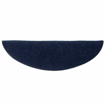 Stair Mats Self-adhesive 10 pcs 56x17x3 cm Navy Half Round