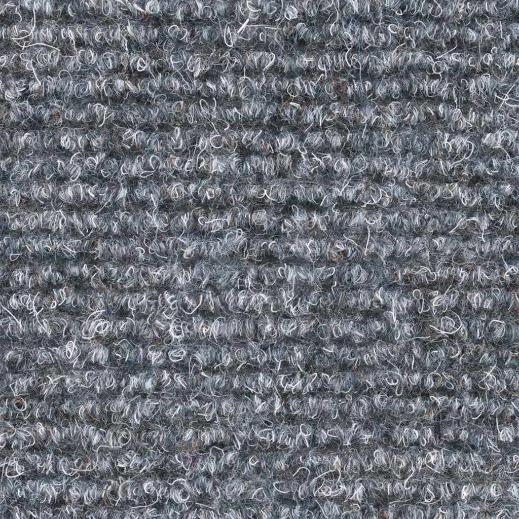 Stair Mats Self-adhesive 10 pcs 65x21x4 cm Light Grey Half Round Large