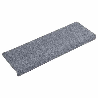 Stair Mats Self-adhesive 10 pcs 65x21x4 cm Light Grey Rectangular Edge