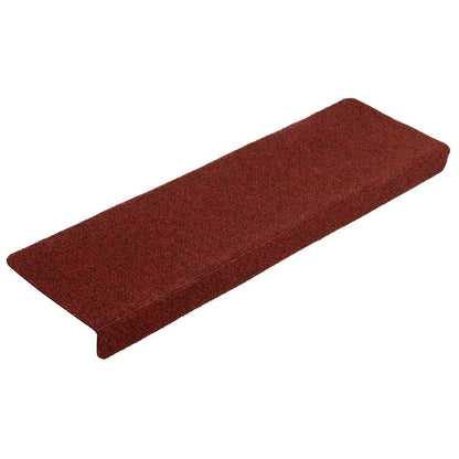 Stair Mats Self-adhesive 10 pcs 65x21x4 cm Bordeaux Red Rectangular Edge