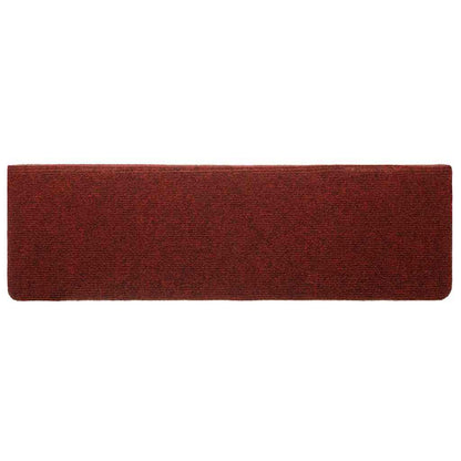 Stair Mats Self-adhesive 10 pcs 65x21x4 cm Bordeaux Red Rectangular Edge