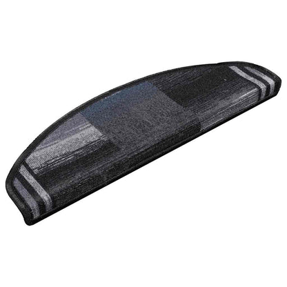 Stair Mats Self-adhesive 10 pcs 65x21x4 cm Black and Grey