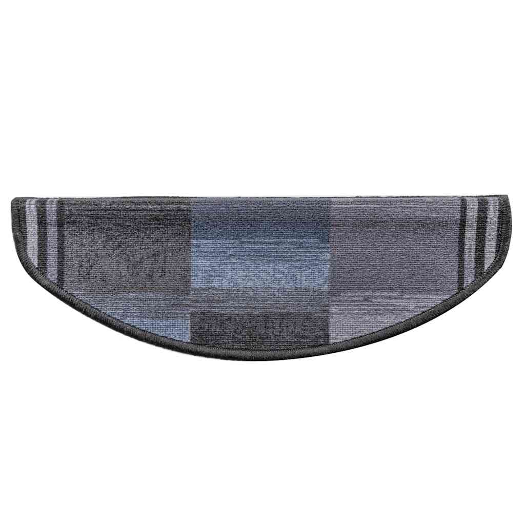 Stair Mats Self-adhesive 10 pcs 65x21x4 cm Black and Grey