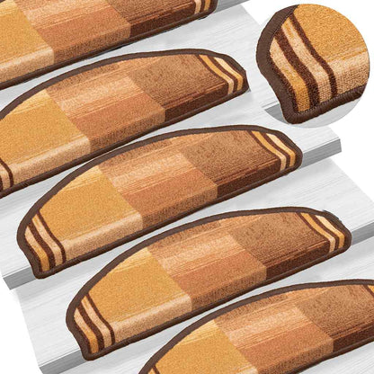 Stair Mats Self-adhesive 5 pcs 65x21x4 cm Brown