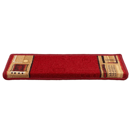 Stair Mats Self-adhesive 5 pcs 65x21x4 cm Red