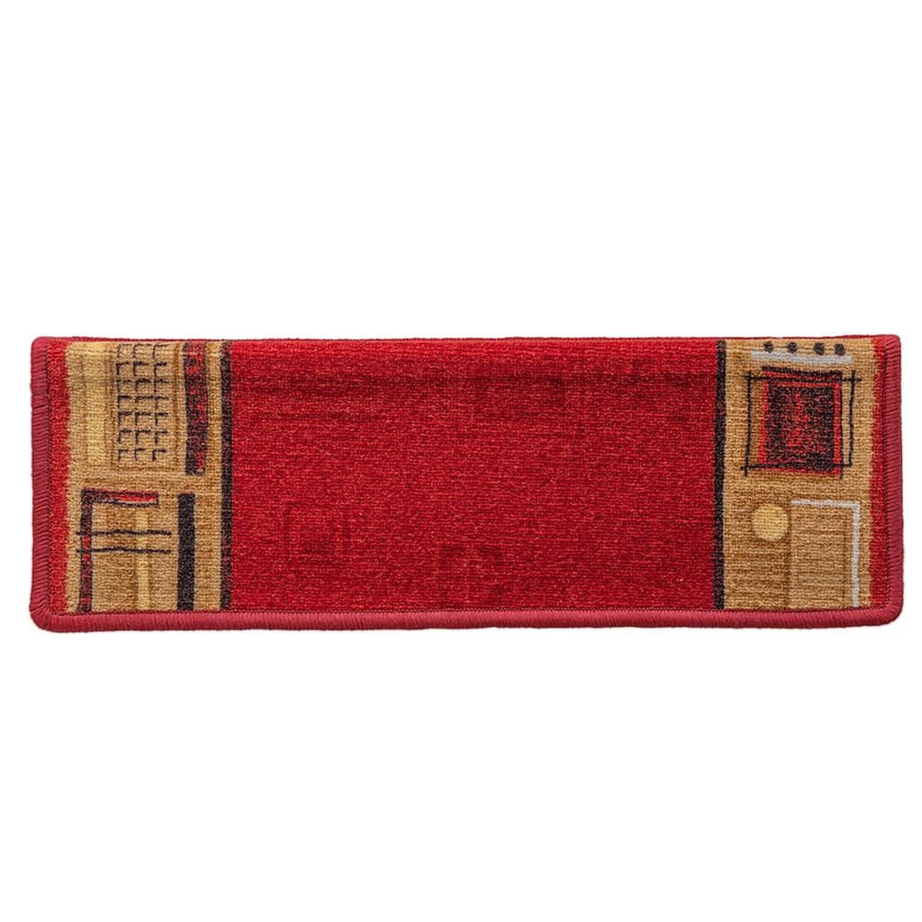 Stair Mats Self-adhesive 5 pcs 65x21x4 cm Red