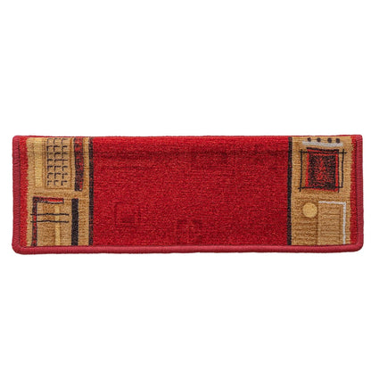 Stair Mats Self-adhesive 5 pcs 65x21x4 cm Red